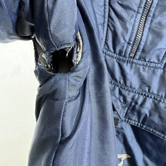 VTG 90s Dallas Cowboys Puma Half Zip Jacket Youth Large Blue Removable Sleeves - Picture 7 of 15